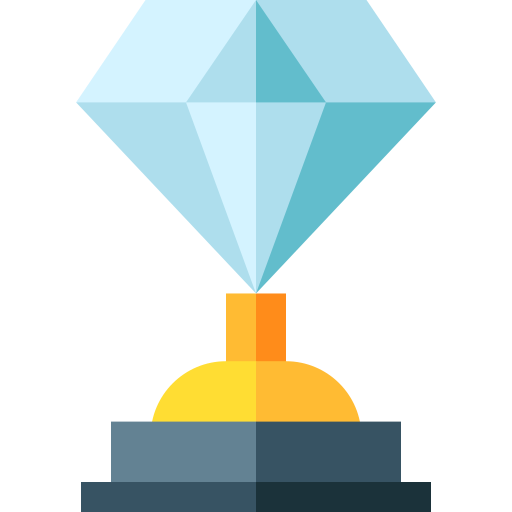 Diamond award Basic Straight Flat icon