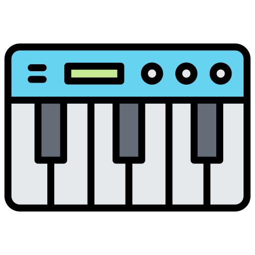 teclado de piano Generic Outline Color icono
