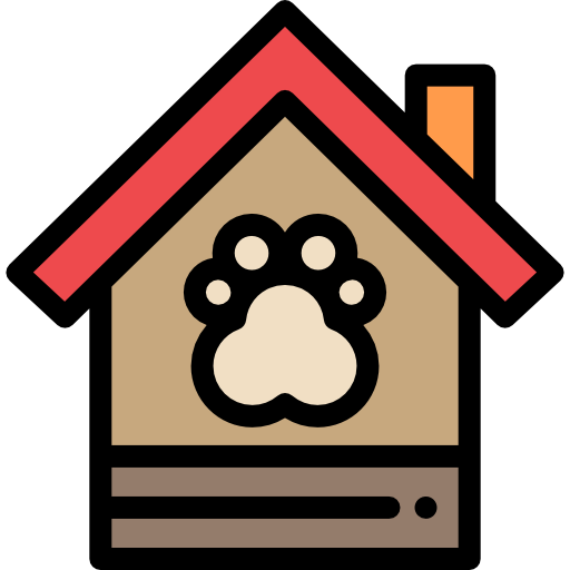 casa per animali domestici Detailed Rounded Lineal color icona