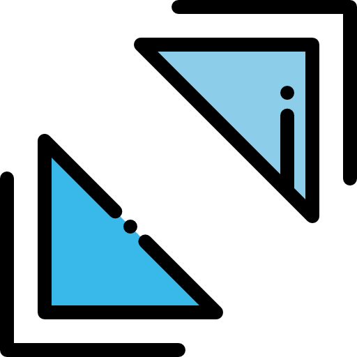 Диагональная стрелка Detailed Rounded Lineal color иконка