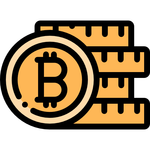bitcoin Detailed Rounded Lineal color Icône