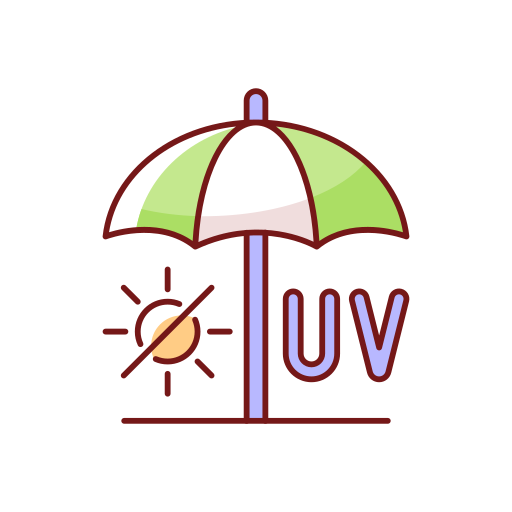 Beach umbrella Generic Thin Outline Color icon