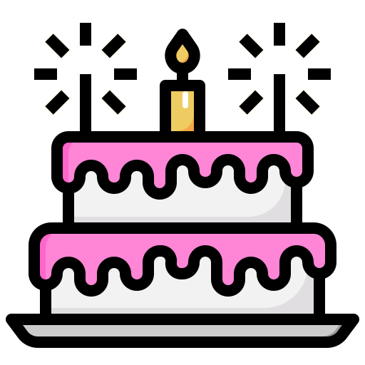 pastel de cumpleaños Surang Lineal Color icono