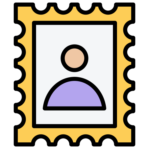 znaczek pocztowy Generic Outline Color ikona