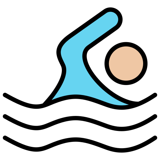 水泳 Generic Outline Color icon