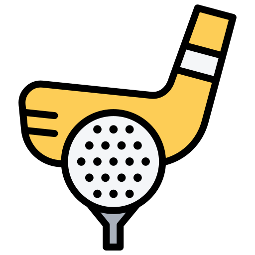 piłka golfowa Generic Outline Color ikona