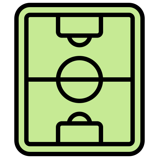 campo de fútbol Generic Outline Color icono