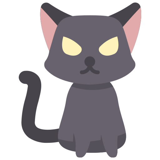 chat noir Generic Flat Icône