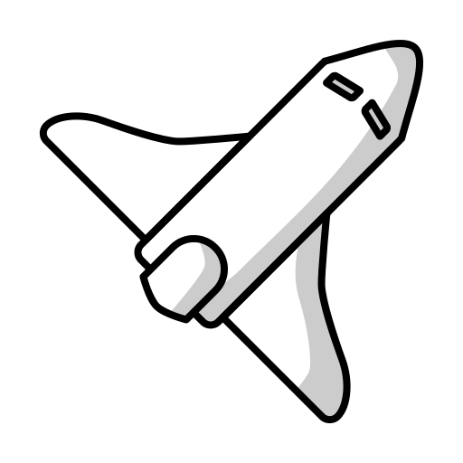 space shuttle Generic Outline Color icona