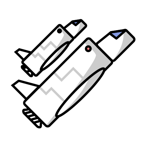 Spaceships Generic Outline Color icon