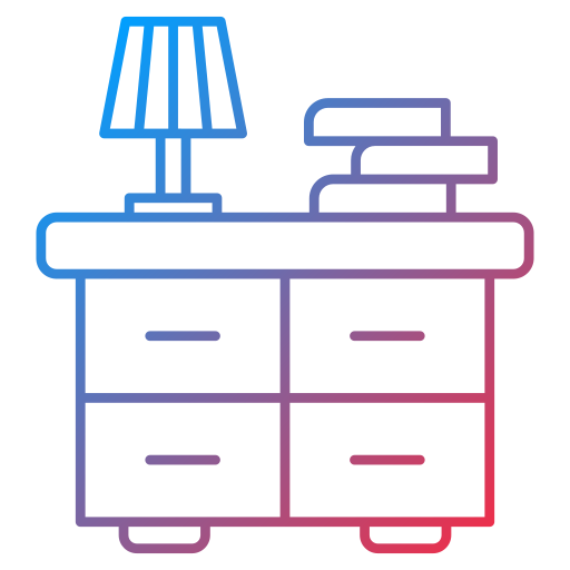 Bedside table Generic Gradient icon