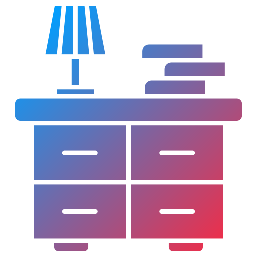 Bedside table Generic Flat Gradient icon