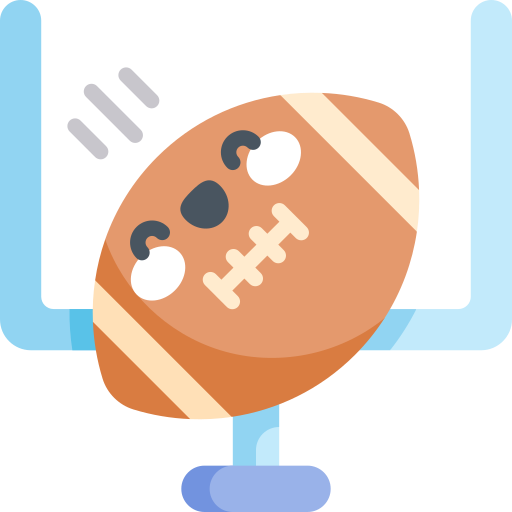 American football Kawaii Flat icon