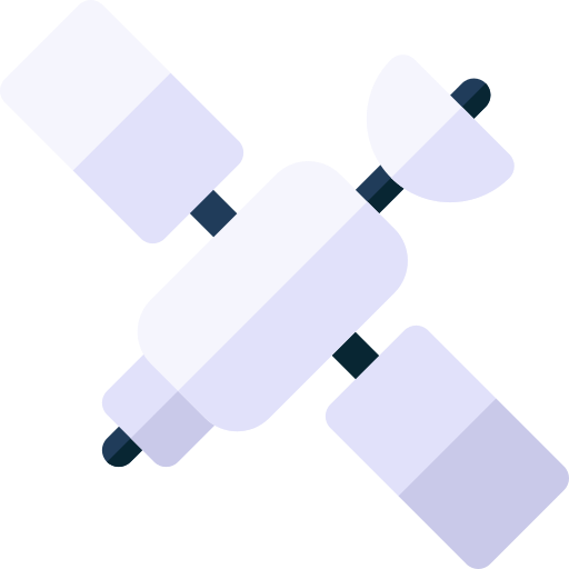 satélite Basic Rounded Flat Ícone