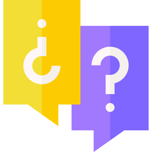vraag Basic Straight Flat icoon