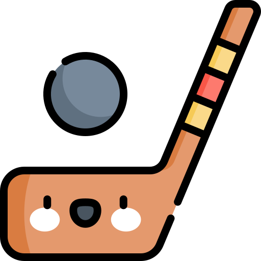 Hockey Kawaii Lineal color icon