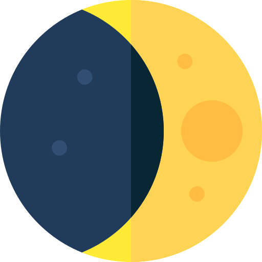 Waxing moon Basic Rounded Flat icon