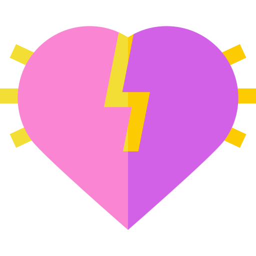 Heart Basic Straight Flat icon