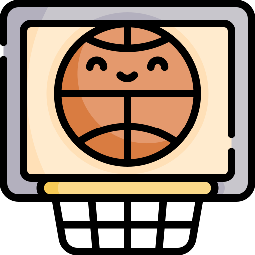バスケットボール Kawaii Lineal color icon
