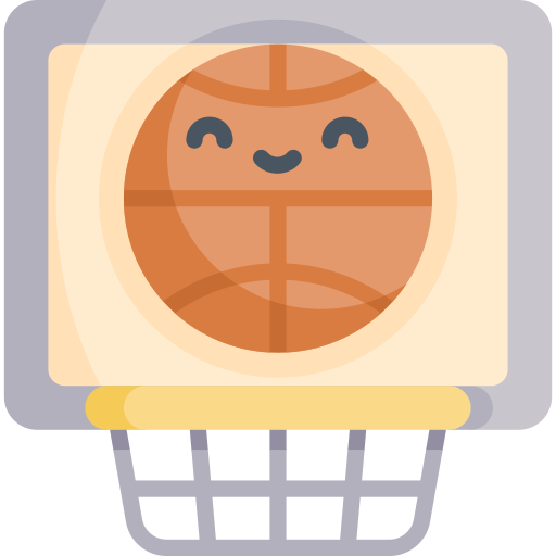 basketbal Kawaii Flat icoon