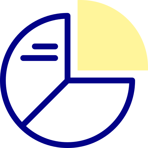 円グラフ Detailed Mixed Lineal color icon
