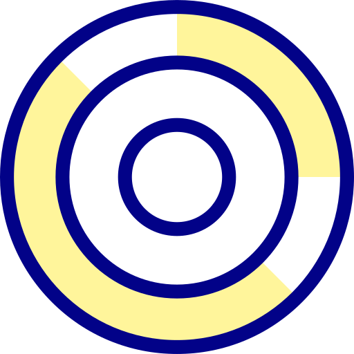 ドーナツチャート Detailed Mixed Lineal color icon