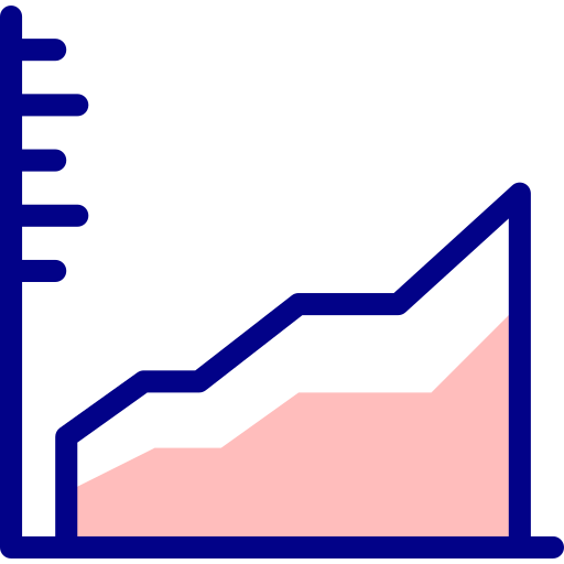 Диаграмма с областями Detailed Mixed Lineal color иконка