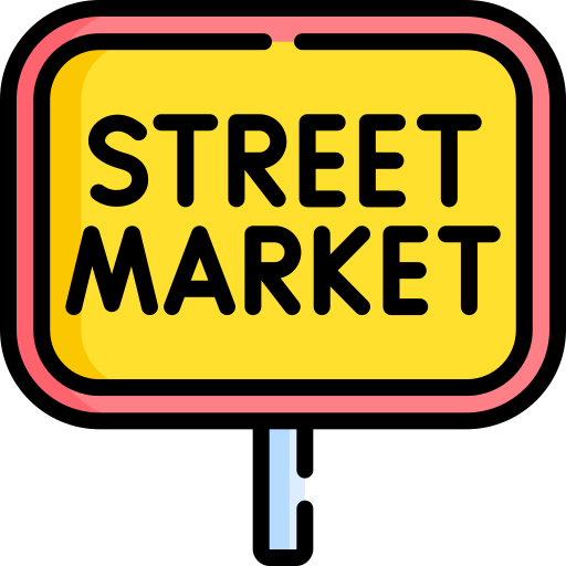 Street market Special Lineal color icon