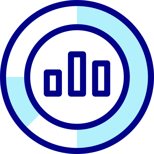 Donut chart Detailed Mixed Lineal color icon