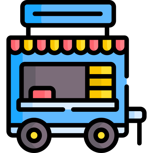 ciężarówka z żywnością Special Lineal color ikona