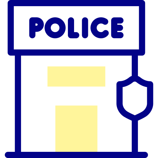 policía Detailed Mixed Lineal color icono