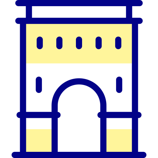 Триумфальная арка Detailed Mixed Lineal color иконка