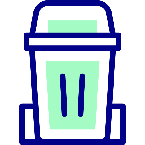 papelera de reciclaje Detailed Mixed Lineal color icono