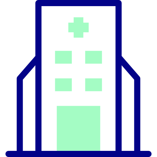 szpital Detailed Mixed Lineal color ikona