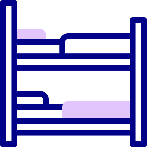 Łóżko piętrowe Detailed Mixed Lineal color ikona