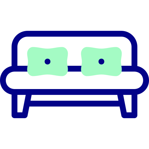 sofa Detailed Mixed Lineal color ikona
