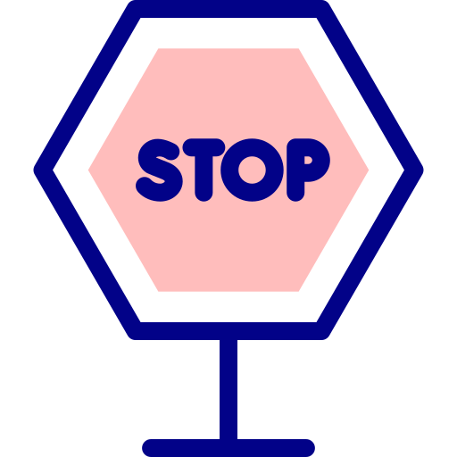 stoppschild Detailed Mixed Lineal color icon