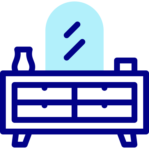 tocador Detailed Mixed Lineal color icono