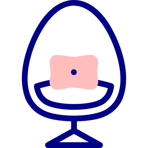 krzesło jajko Detailed Mixed Lineal color ikona