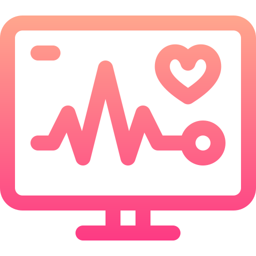 Cardiogram Basic Gradient Lineal color icon