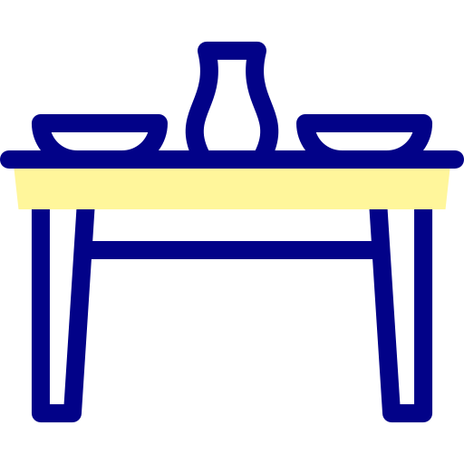 Dining table Detailed Mixed Lineal color icon