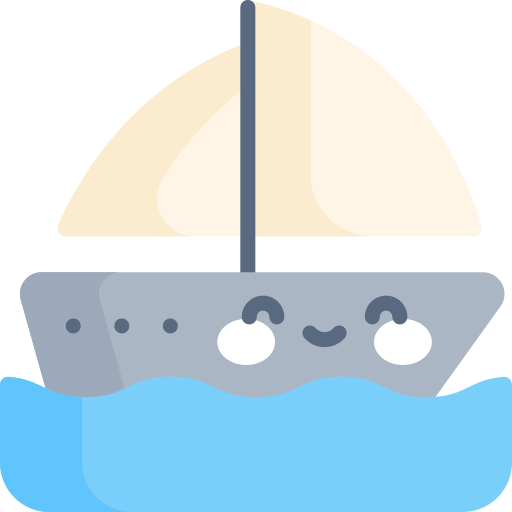 帆船 Kawaii Flat icon
