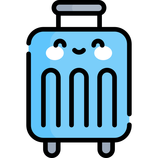 Suitcase Kawaii Lineal color icon