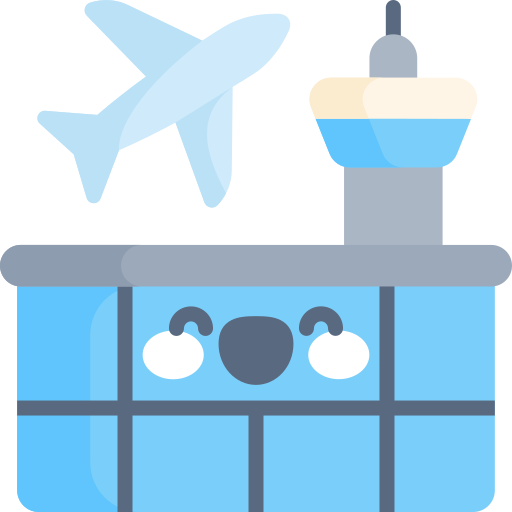 Airport Kawaii Flat icon