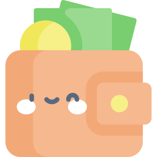 Wallet Kawaii Flat icon