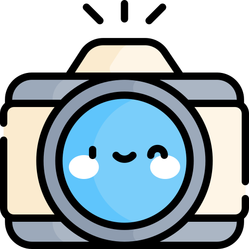 telecamera Kawaii Lineal color icona