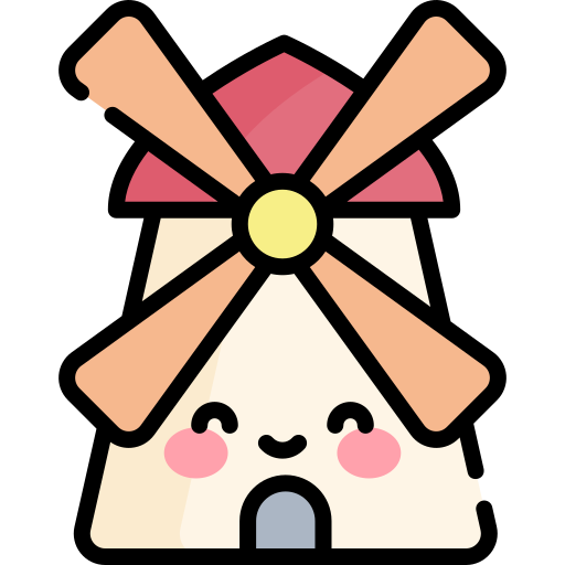 mühle Kawaii Lineal color icon