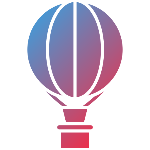heteluchtballon Generic Flat Gradient icoon