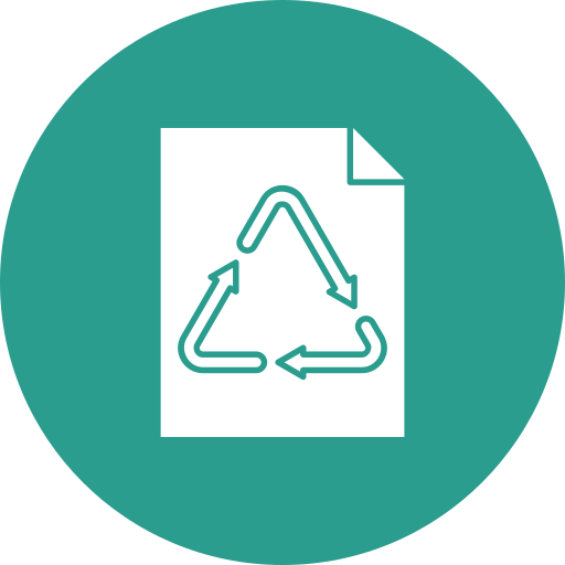 papier recyclen Generic Flat icoon