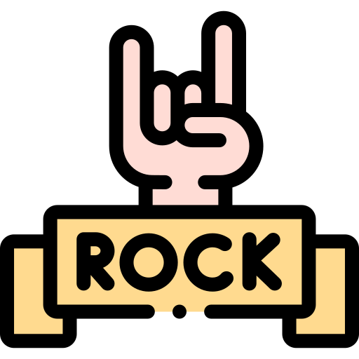 rock'n'roll Detailed Rounded Lineal color icon
